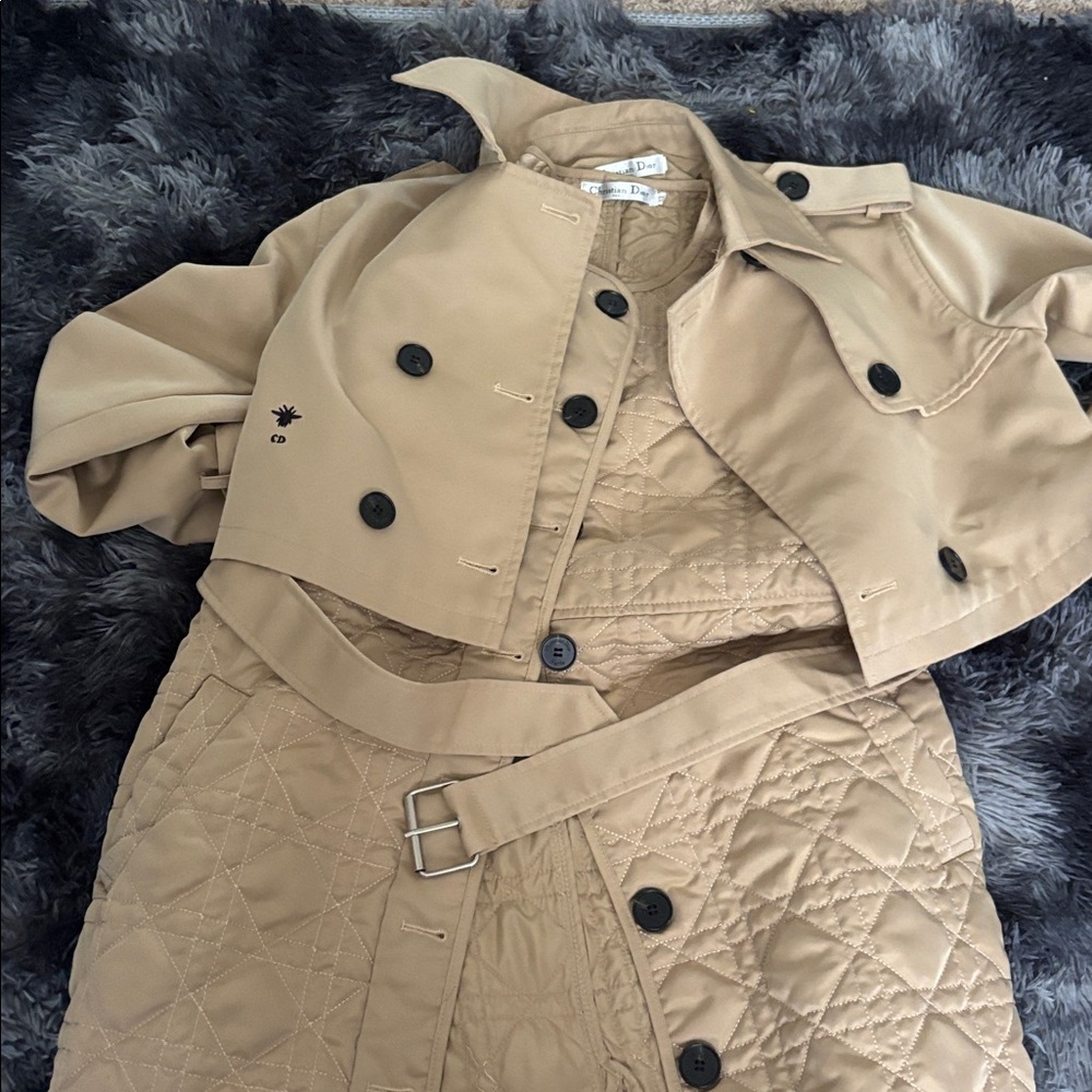 Source Unknown Beige Quilted Jumpsuit - Picture 3 of 3